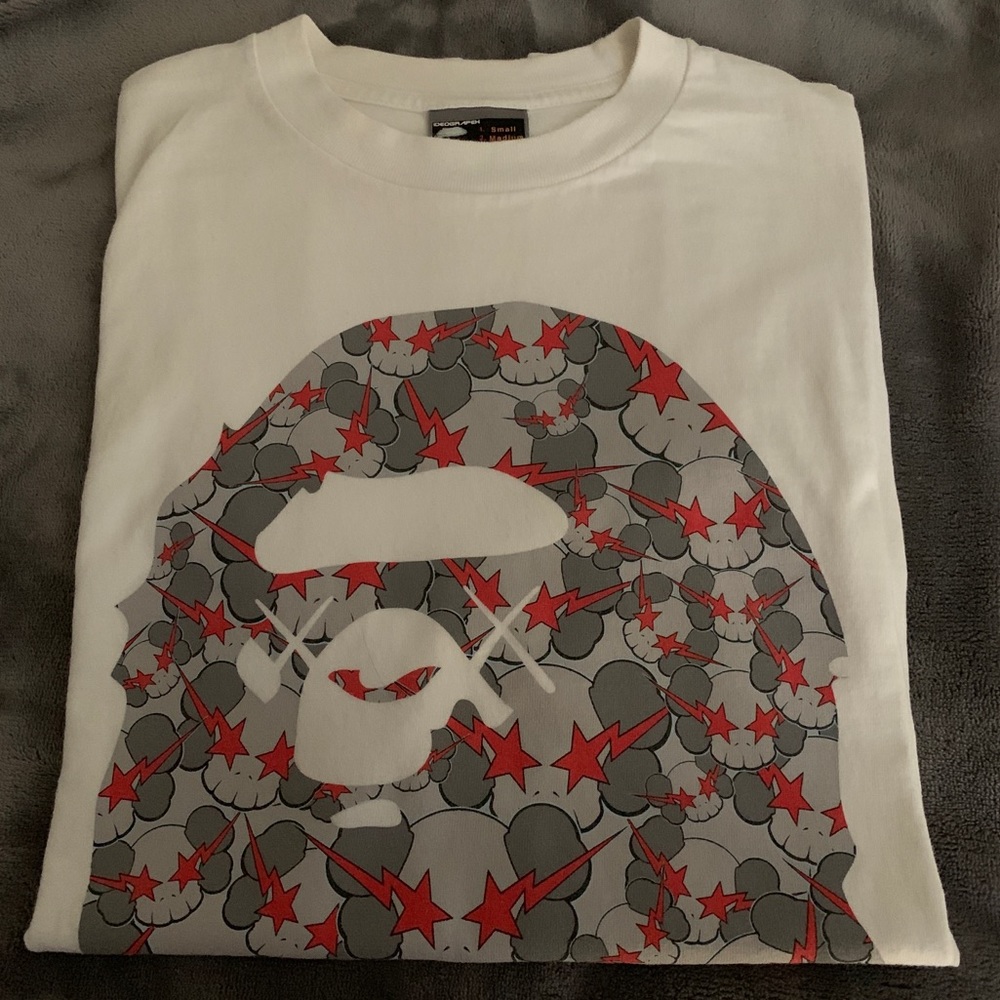 BApe x Kaws Big Ape Head Tee Large OG 2005 RARE